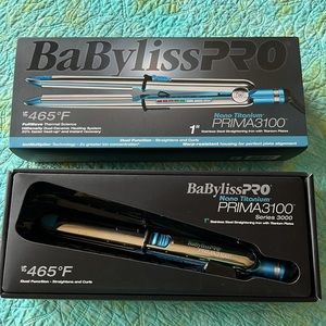 BaBylissPRO Nano Titanium Prima3100 1” straightening iron NIB